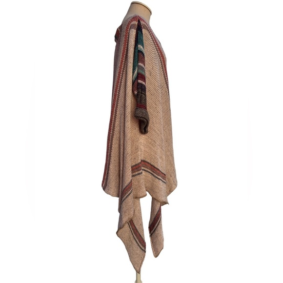 Free People Fressia Stripe Knit Poncho XS/S - Picture 5 of 6